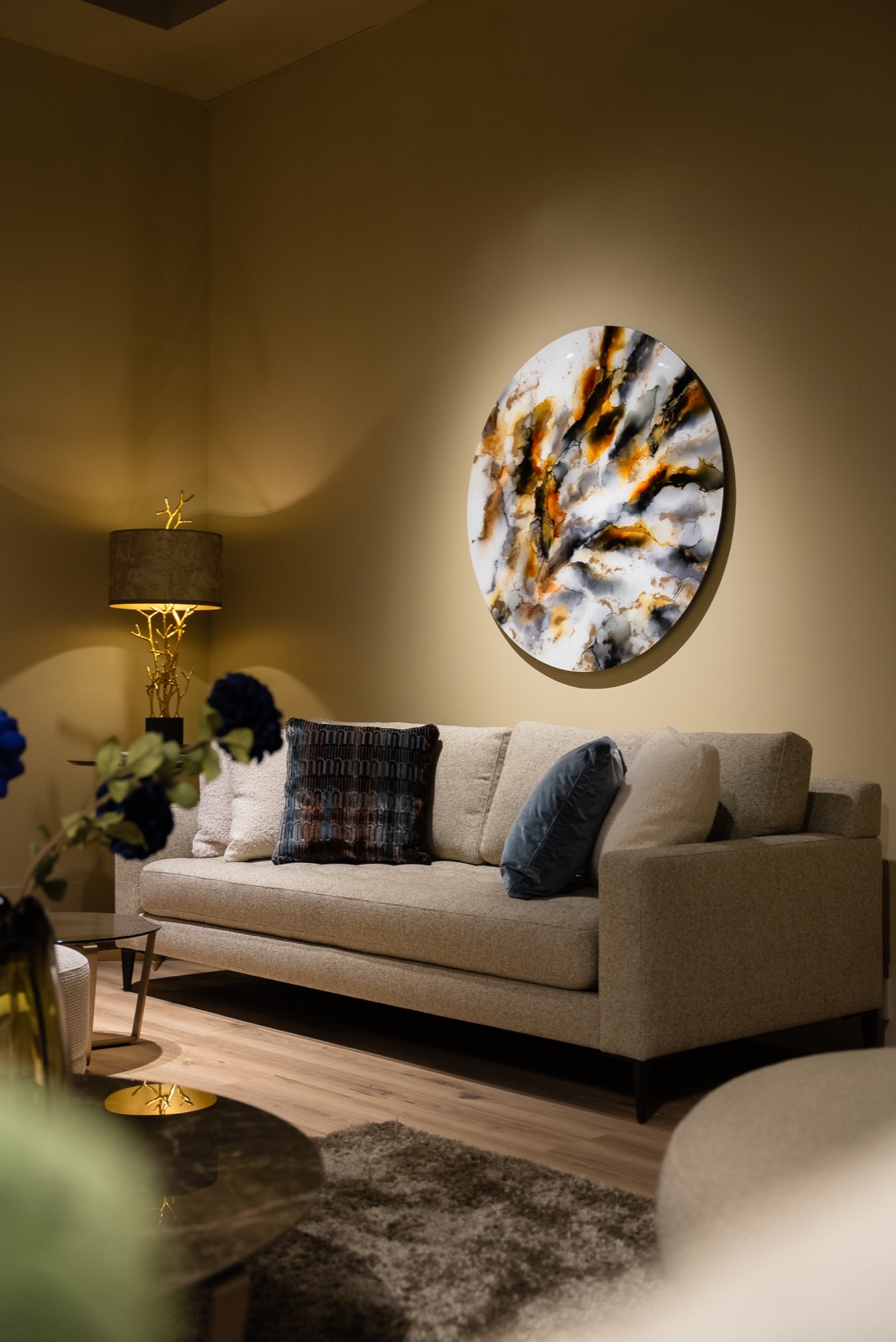 zithoek met design kunst