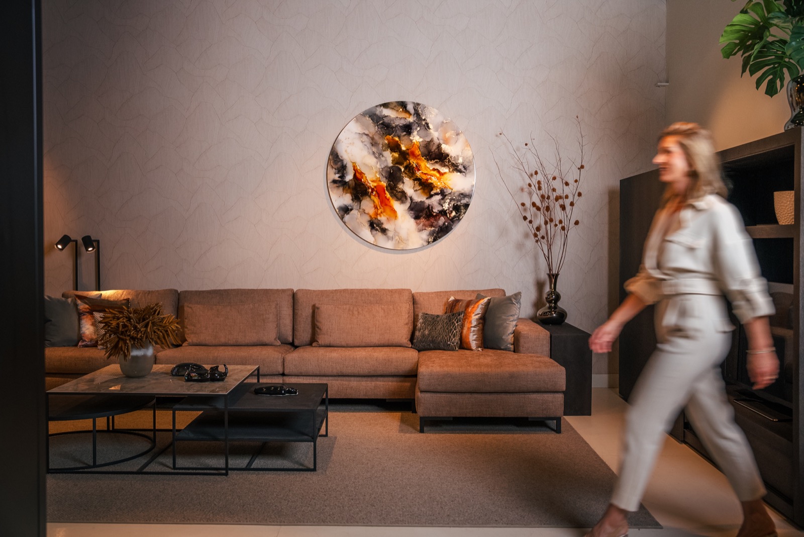 interieur met luxe kunst