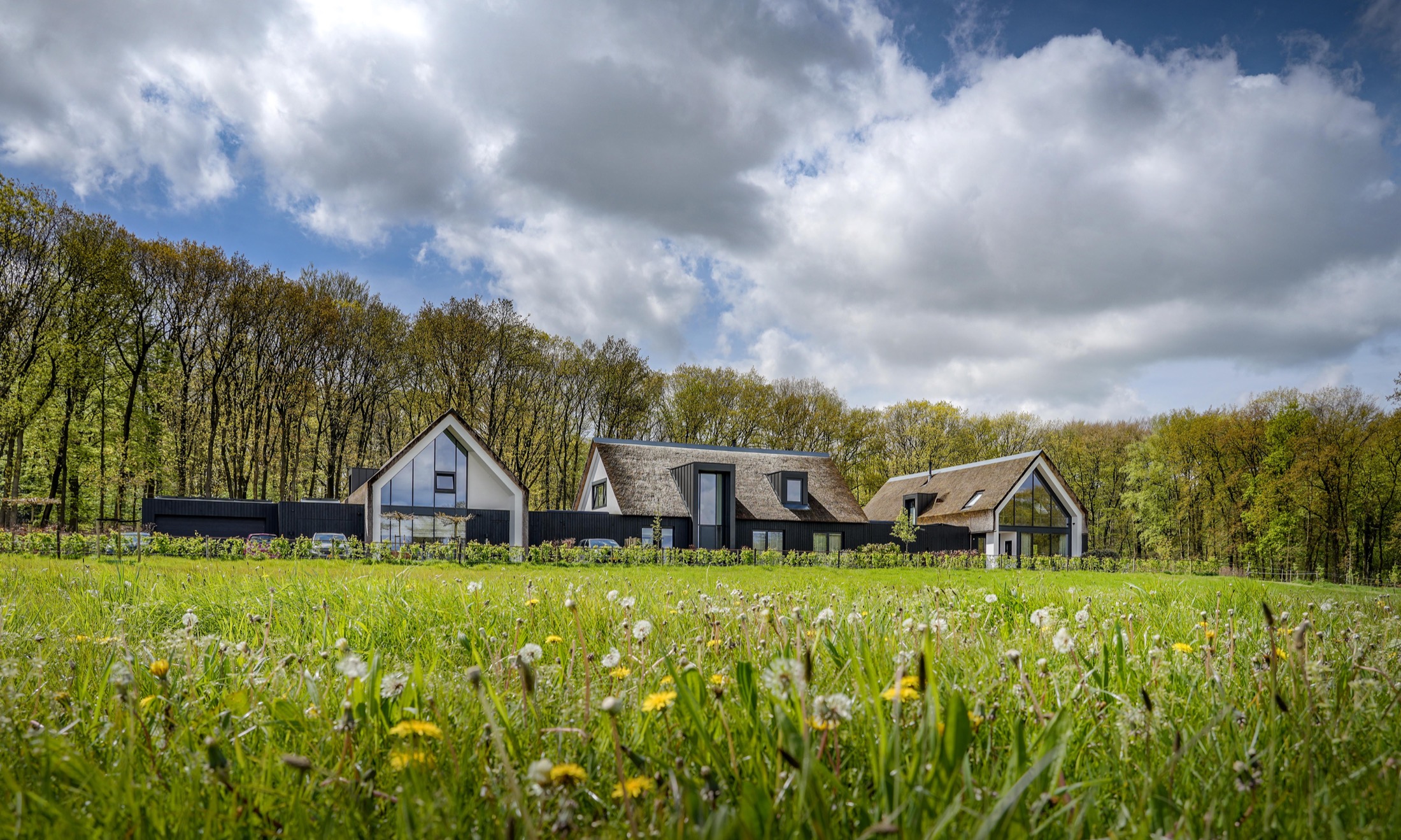 luxe villabouw met rieten dak
