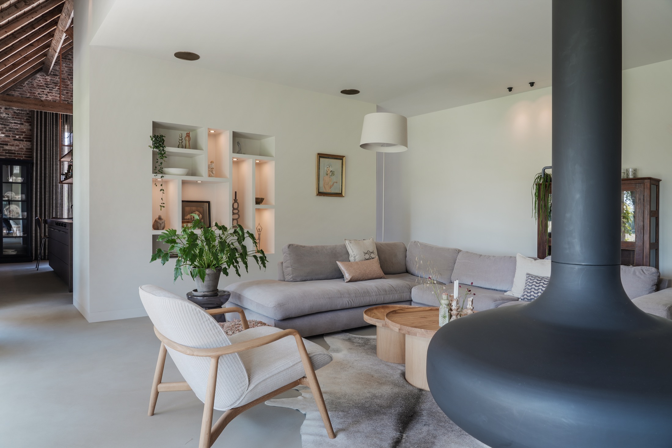 moderne woonkamer met luxe meubels