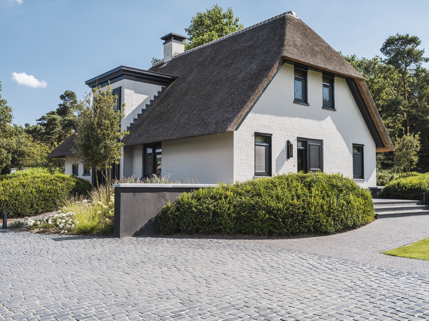 riet gedekte villa
