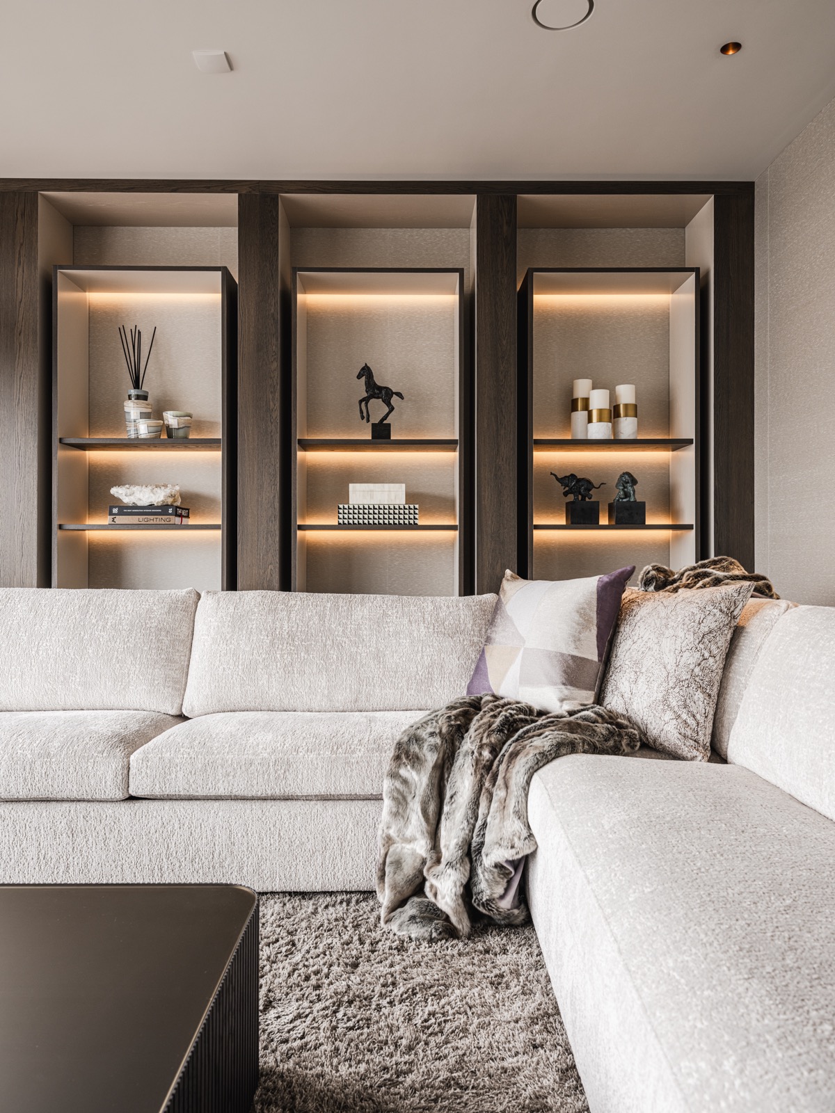 woonkamer met design interieur