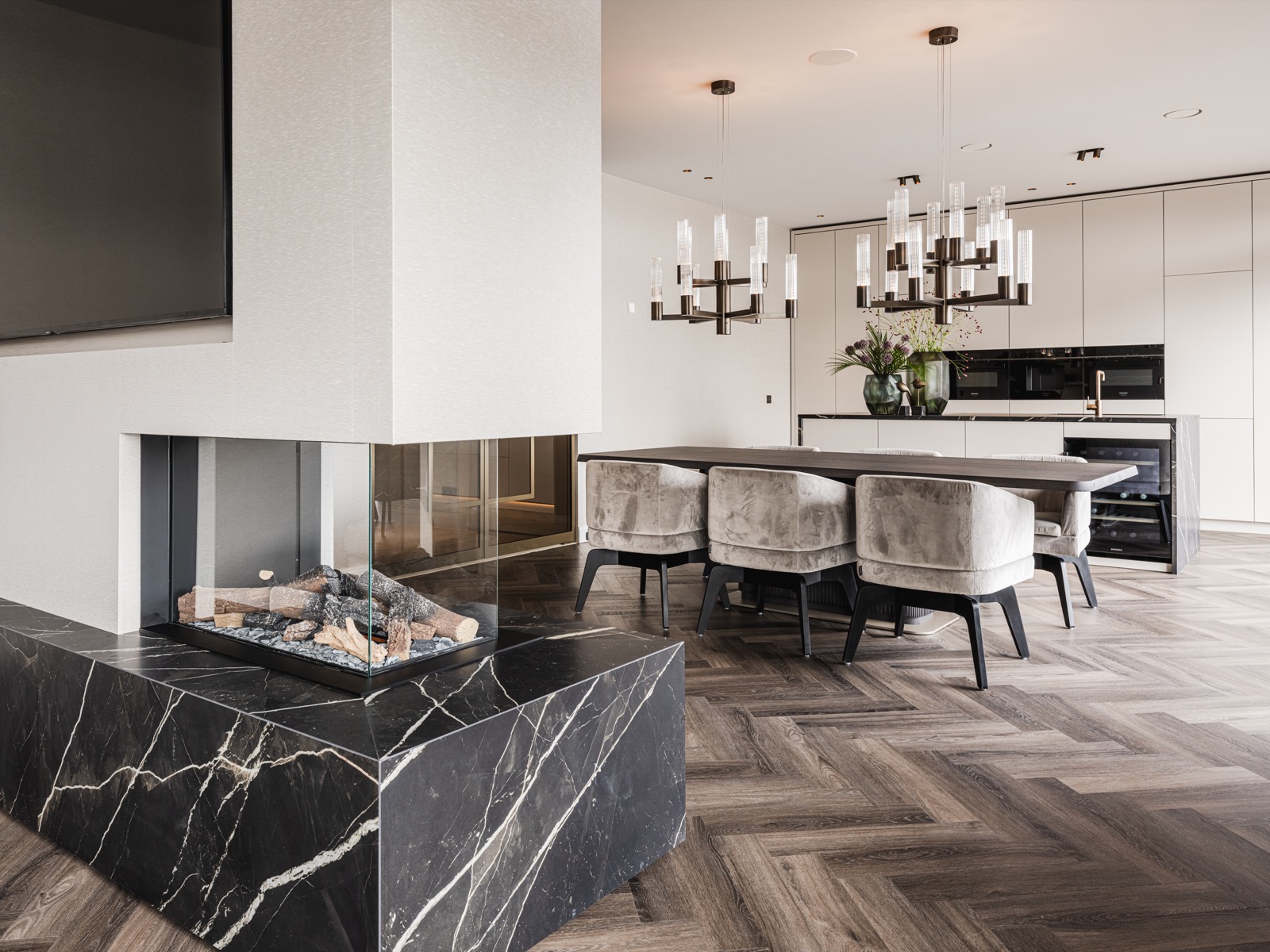 interieur met roomdivider