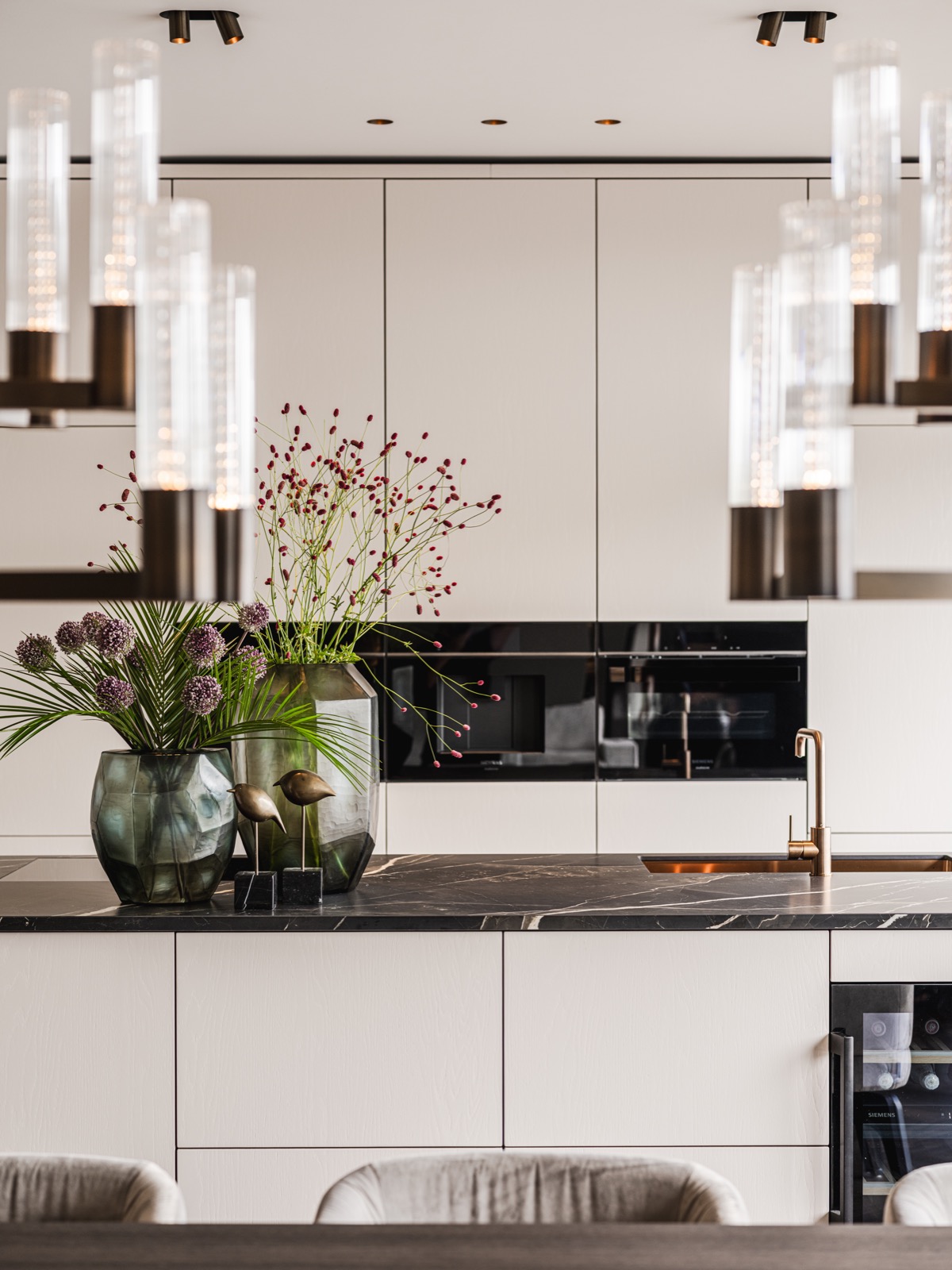 design keuken met luxe verlichting