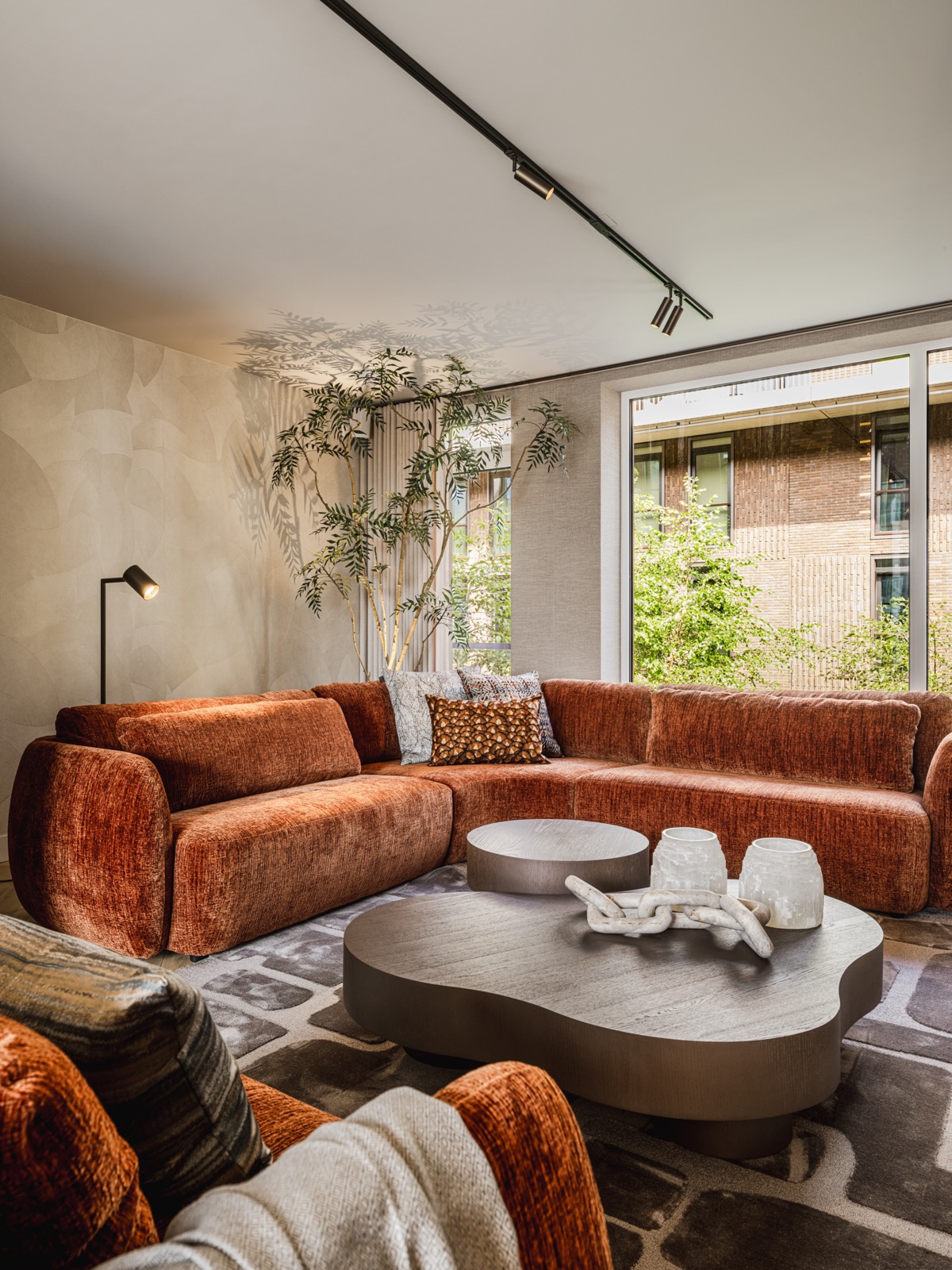 woonkamer met design meubels
