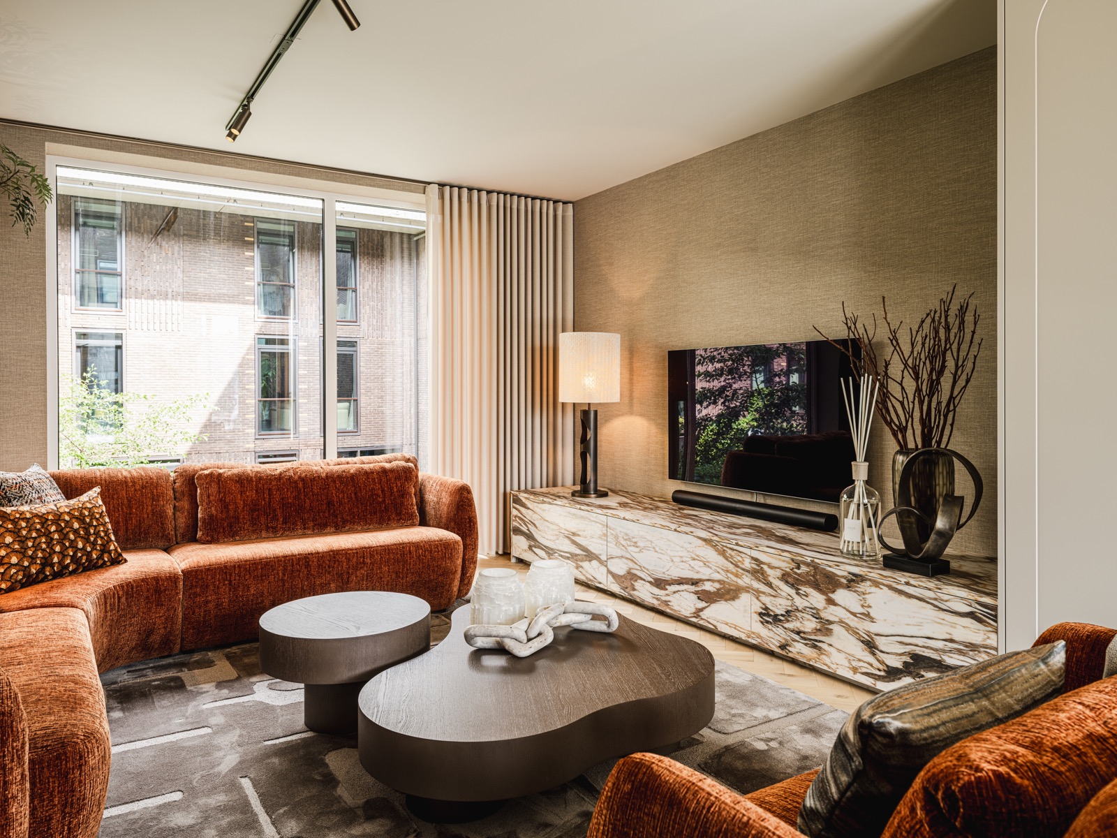 luxe woonkamer inrichting