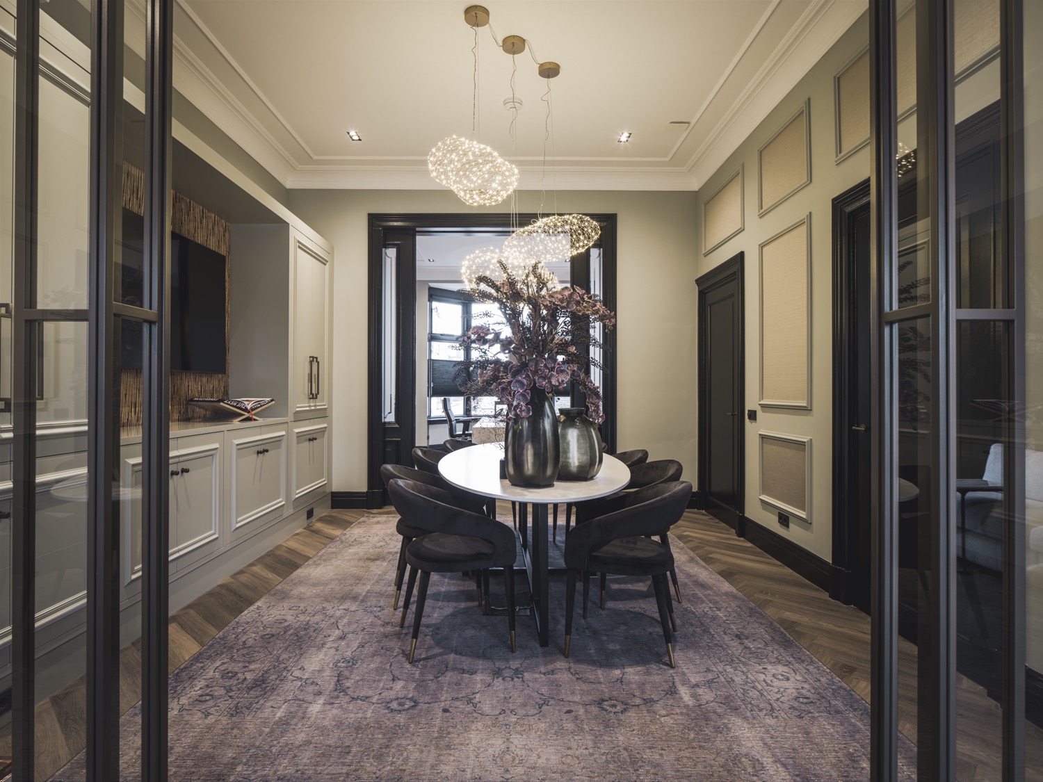 vergaderkamer met luxe verlichting