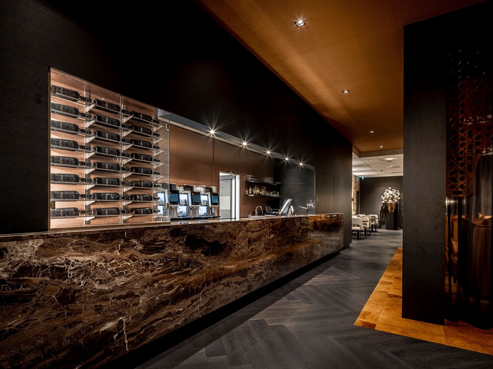 luxe balie in restaurant