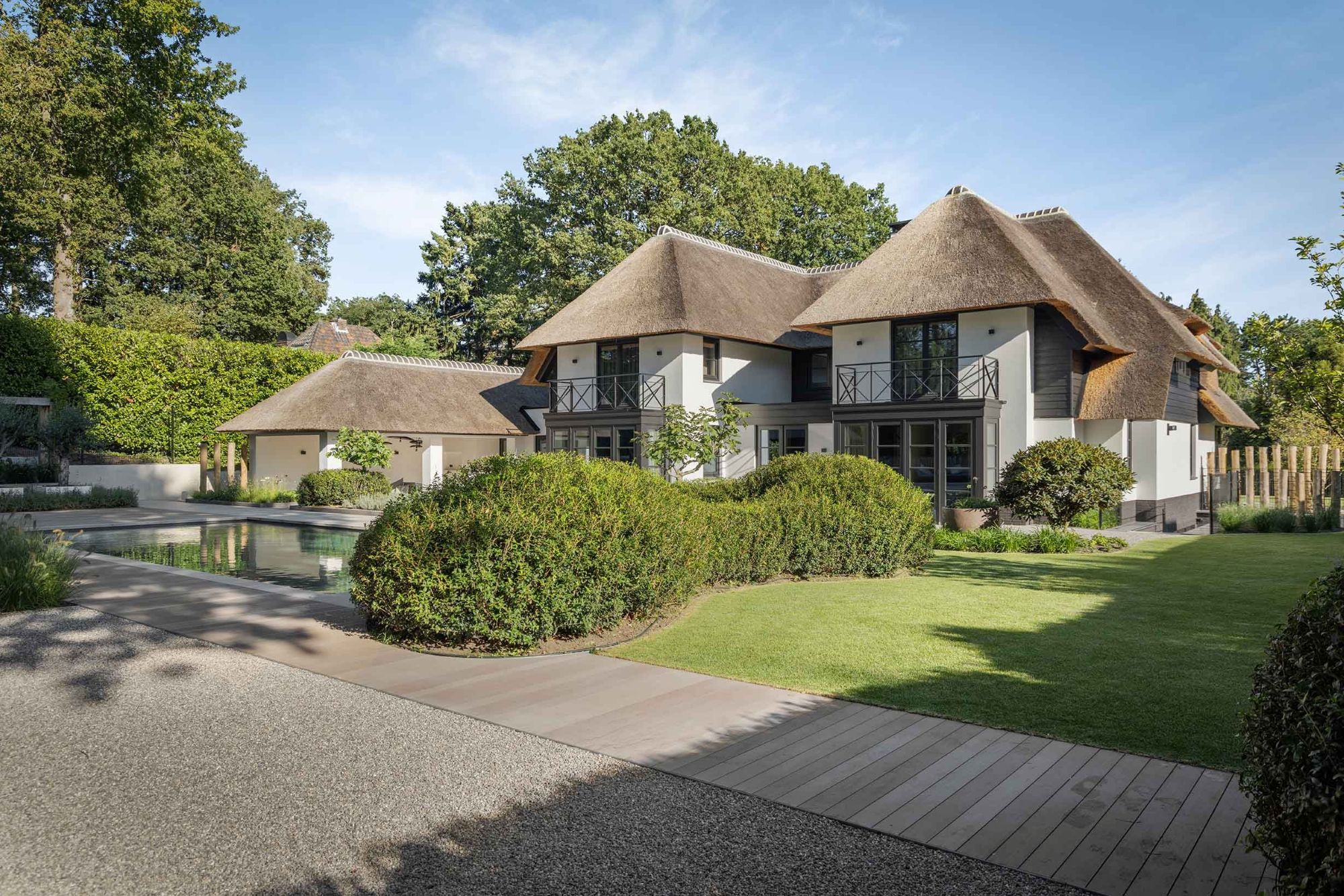 moderne villa tuin