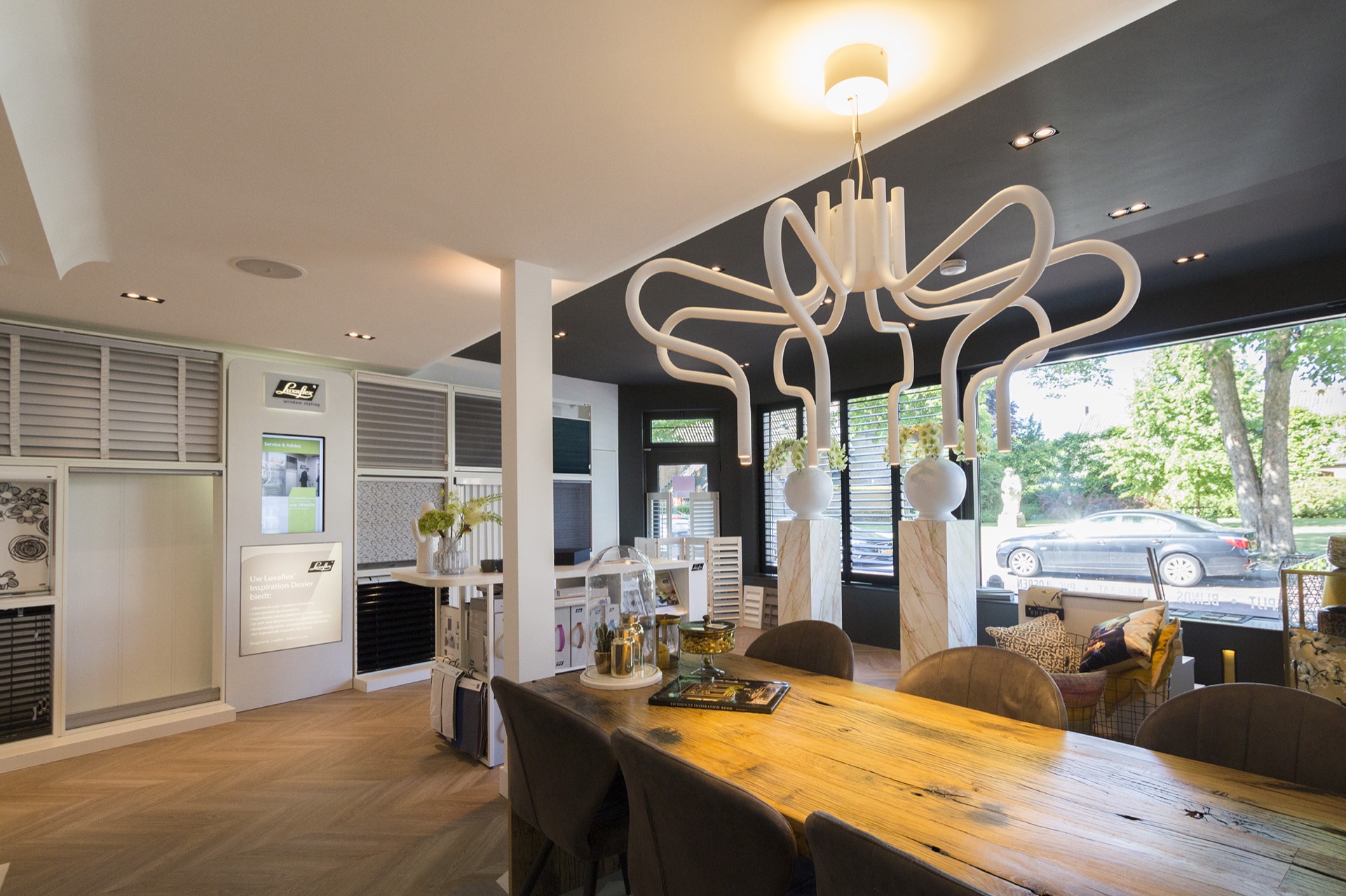 luxe lampen in winkel