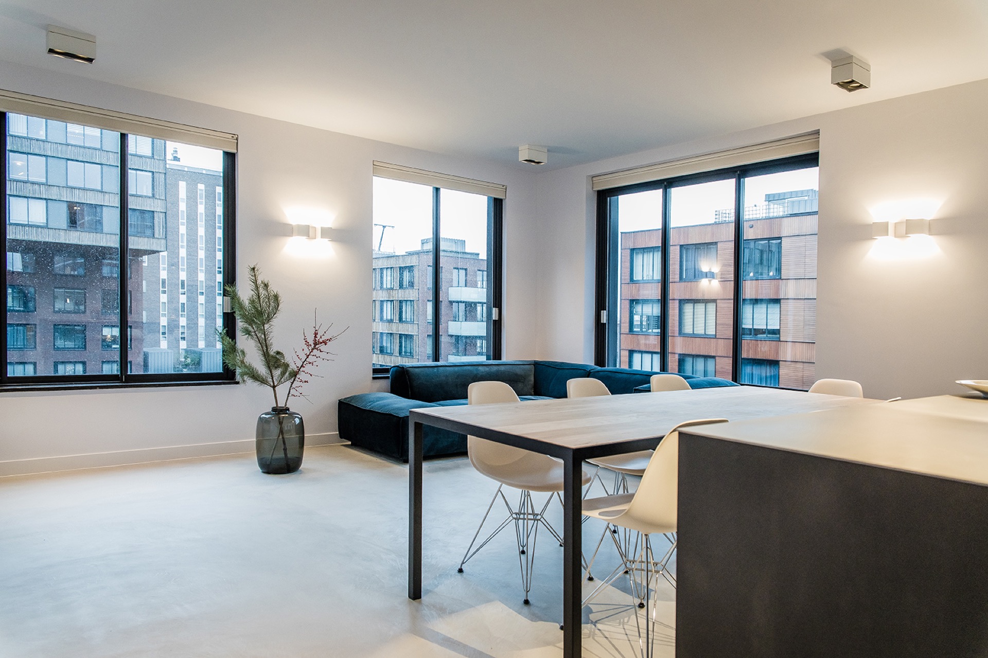 interieur met design verlichting