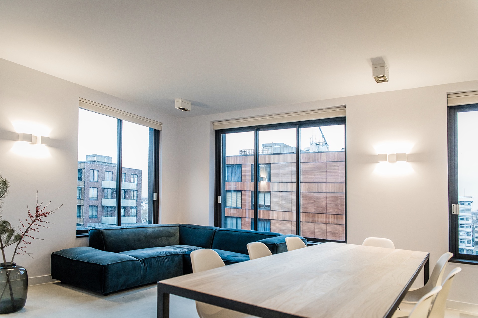 woonkamer met luxe verlichting