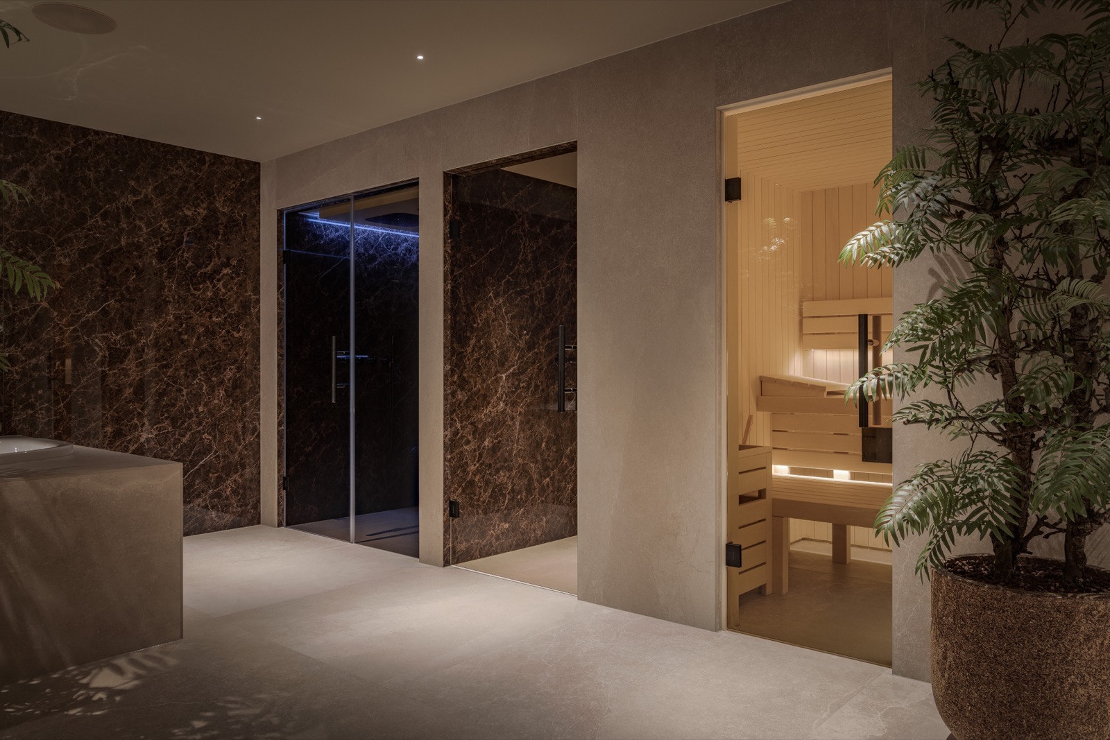 wellness met design verlichting