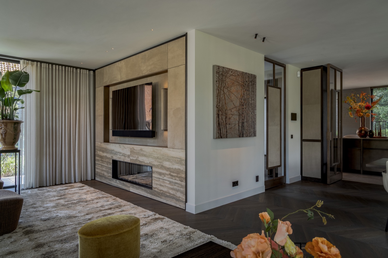 interieur met design verlichting