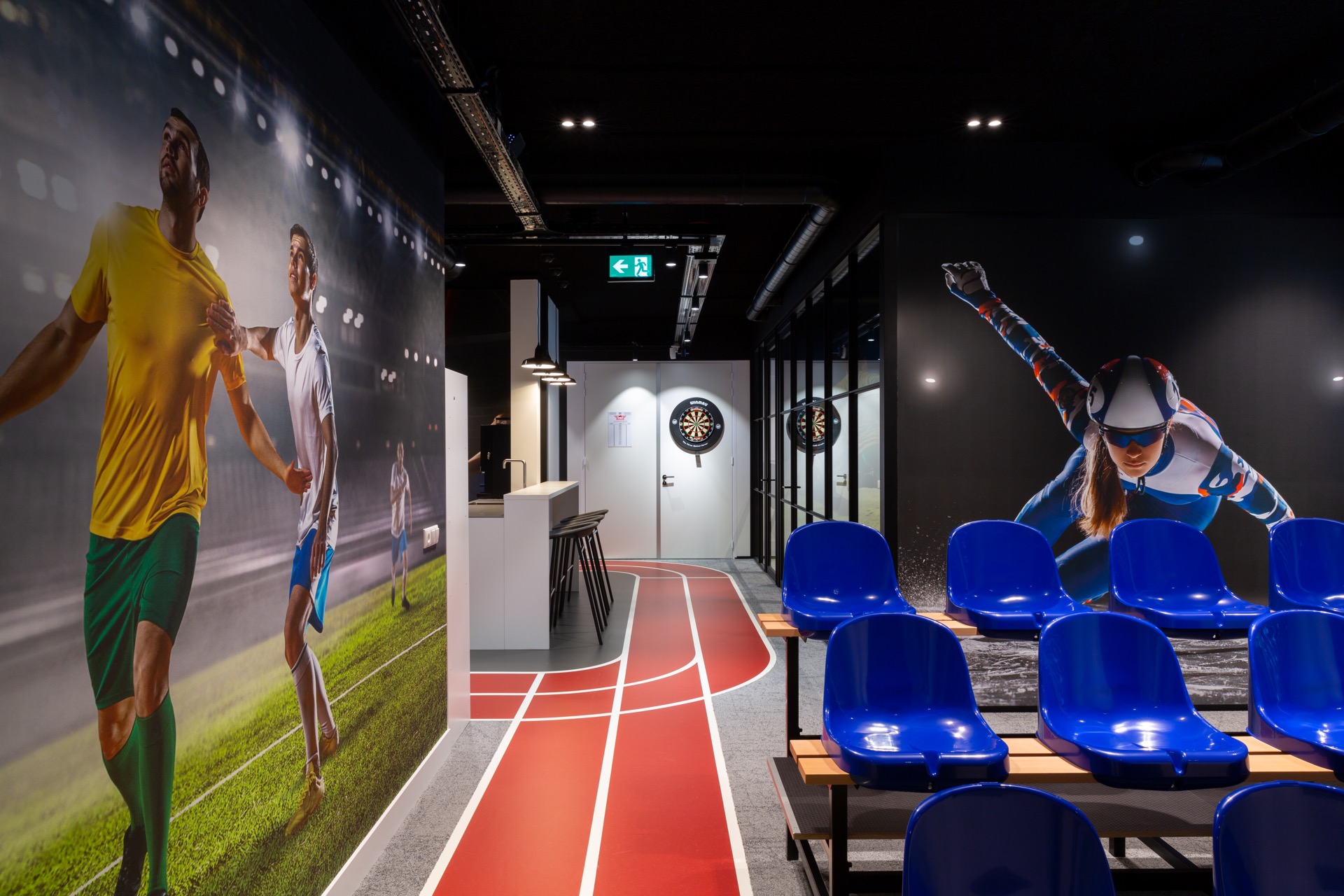 zaal met luxe lampen
