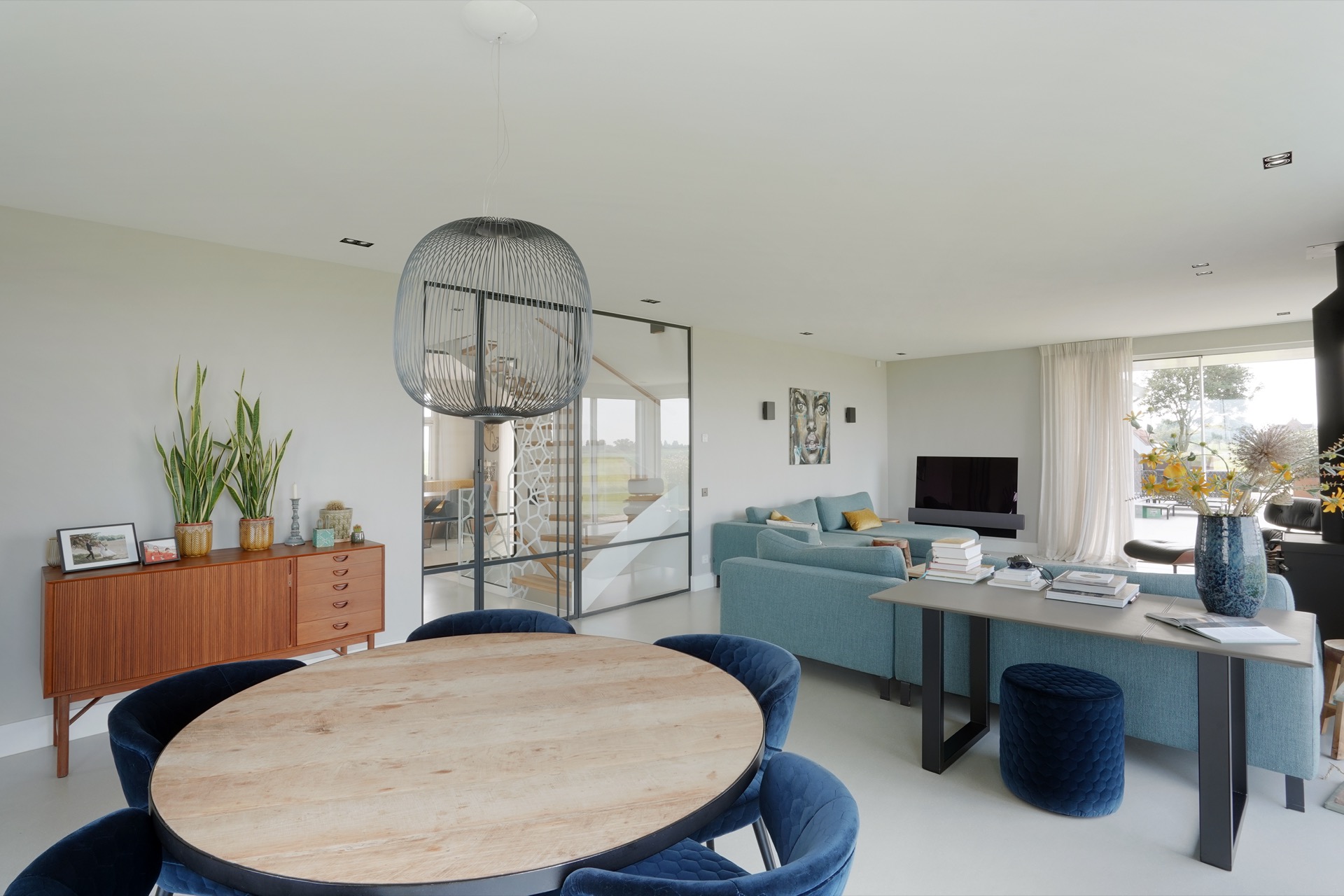 interieur met design verlichting