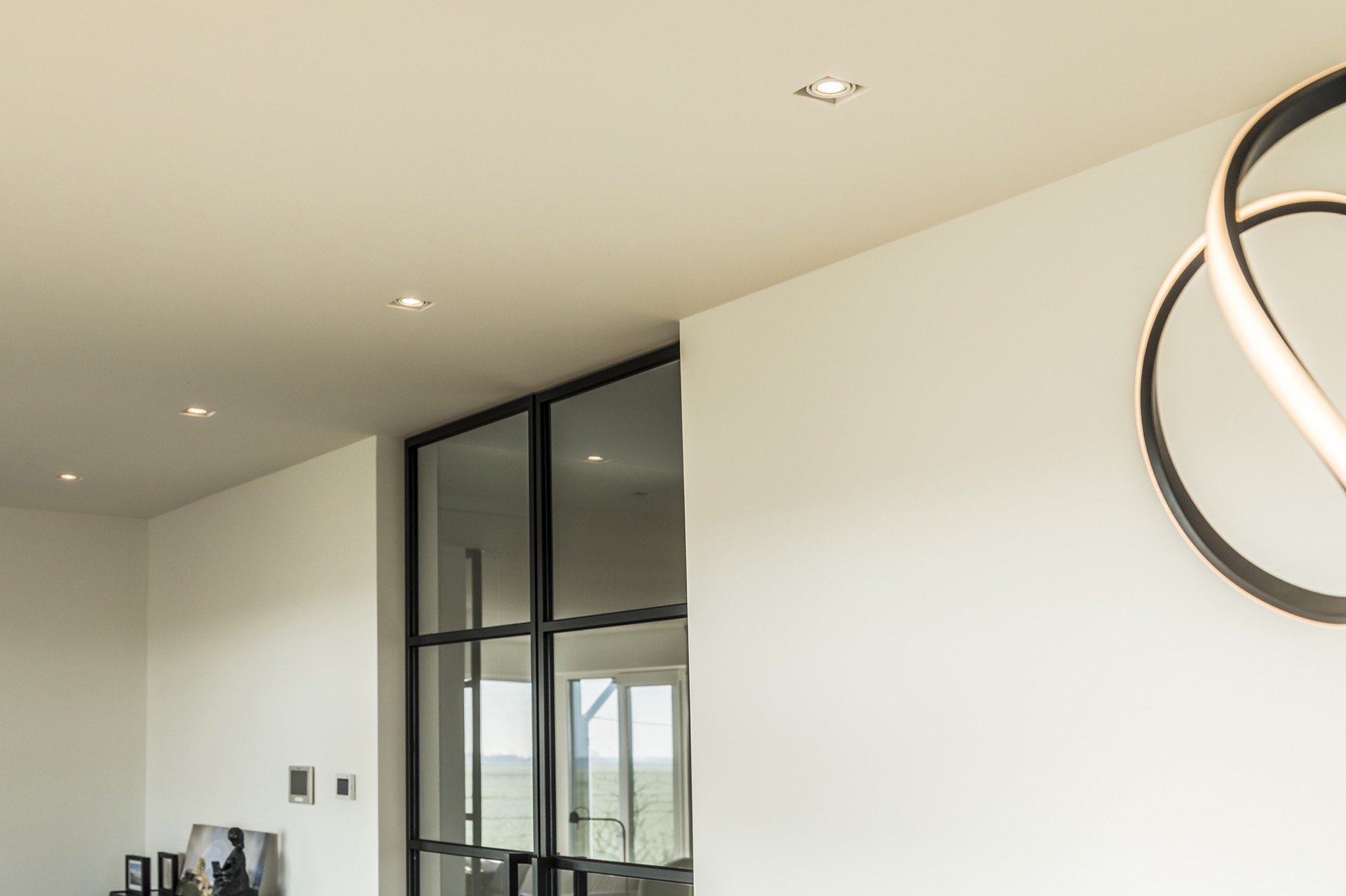 interieur met design verlichting