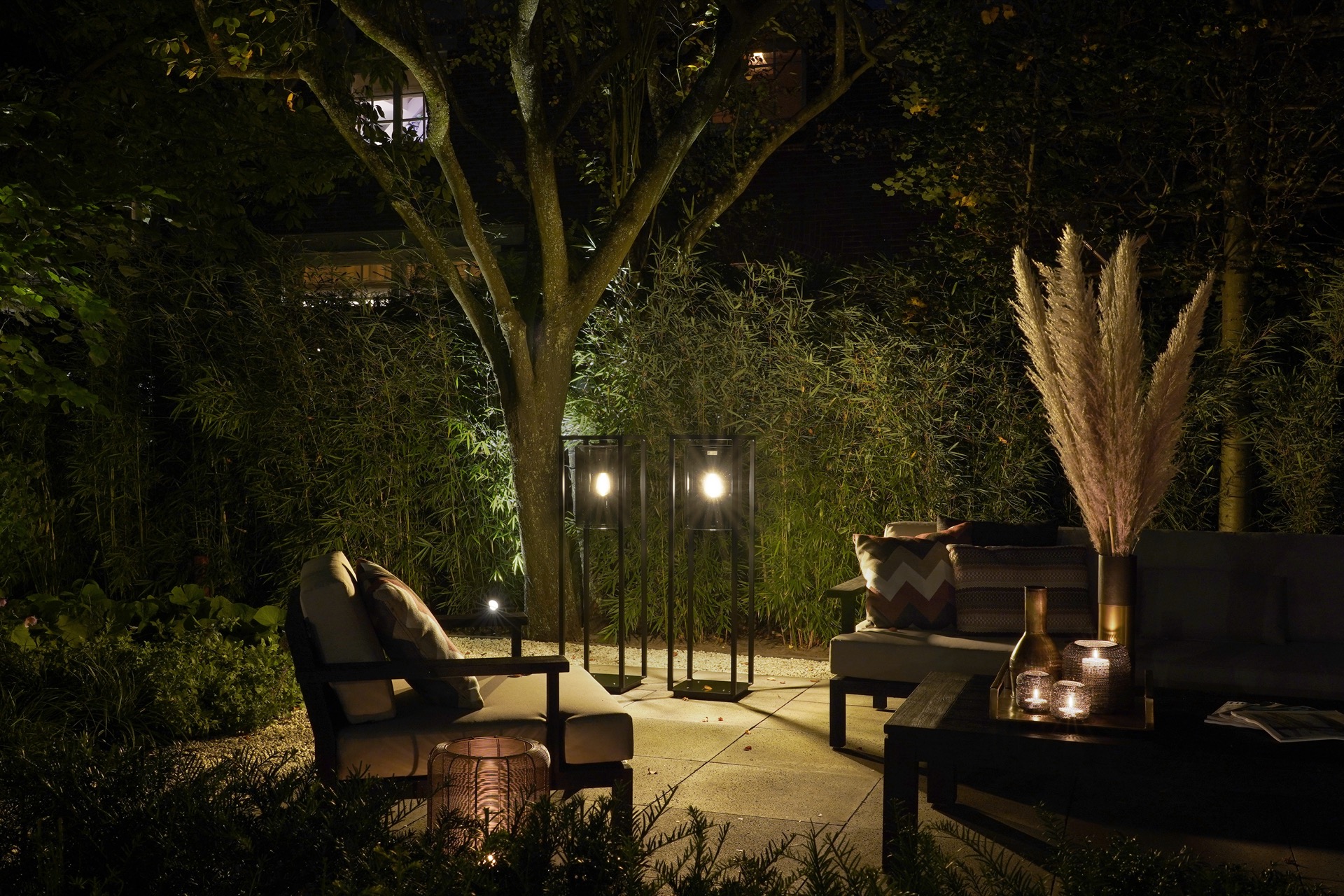 terras met luxe buitenverlichting
