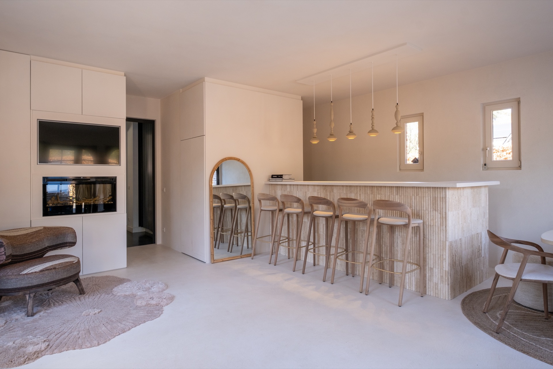 bar met luxe wandafwerking