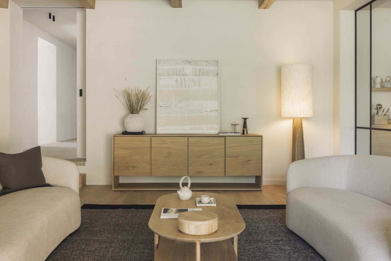 woonkamer met luxe microcement