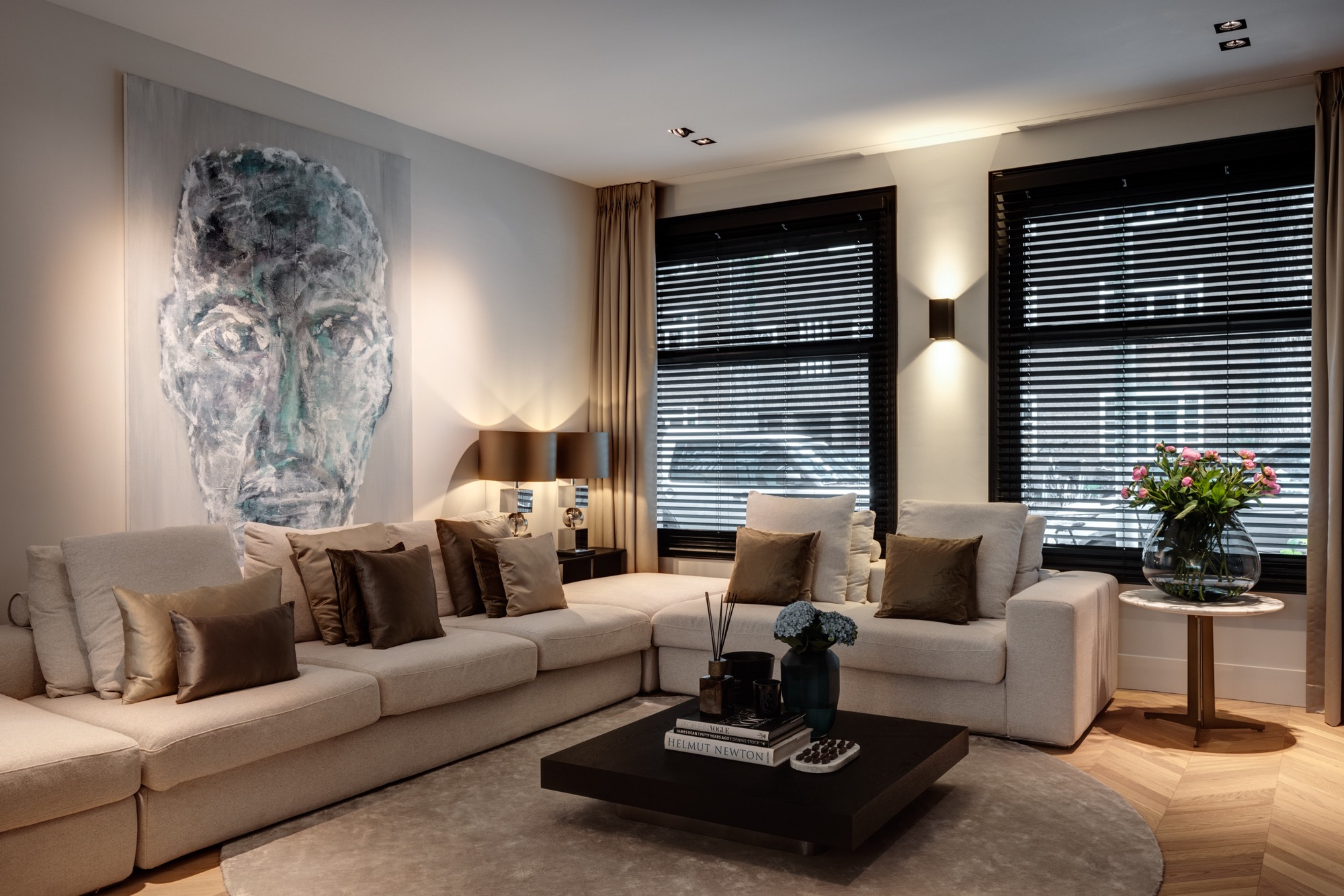 design woonkamer met luxe bank