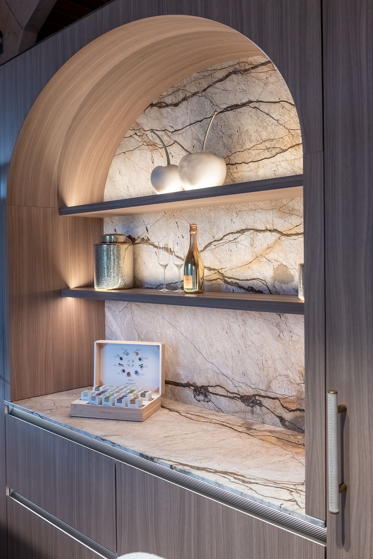 keuken met verlichting