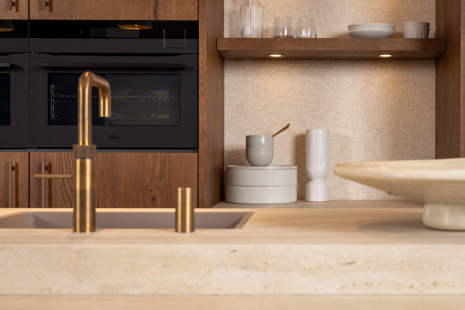 luxe keuken werkblad met kraan