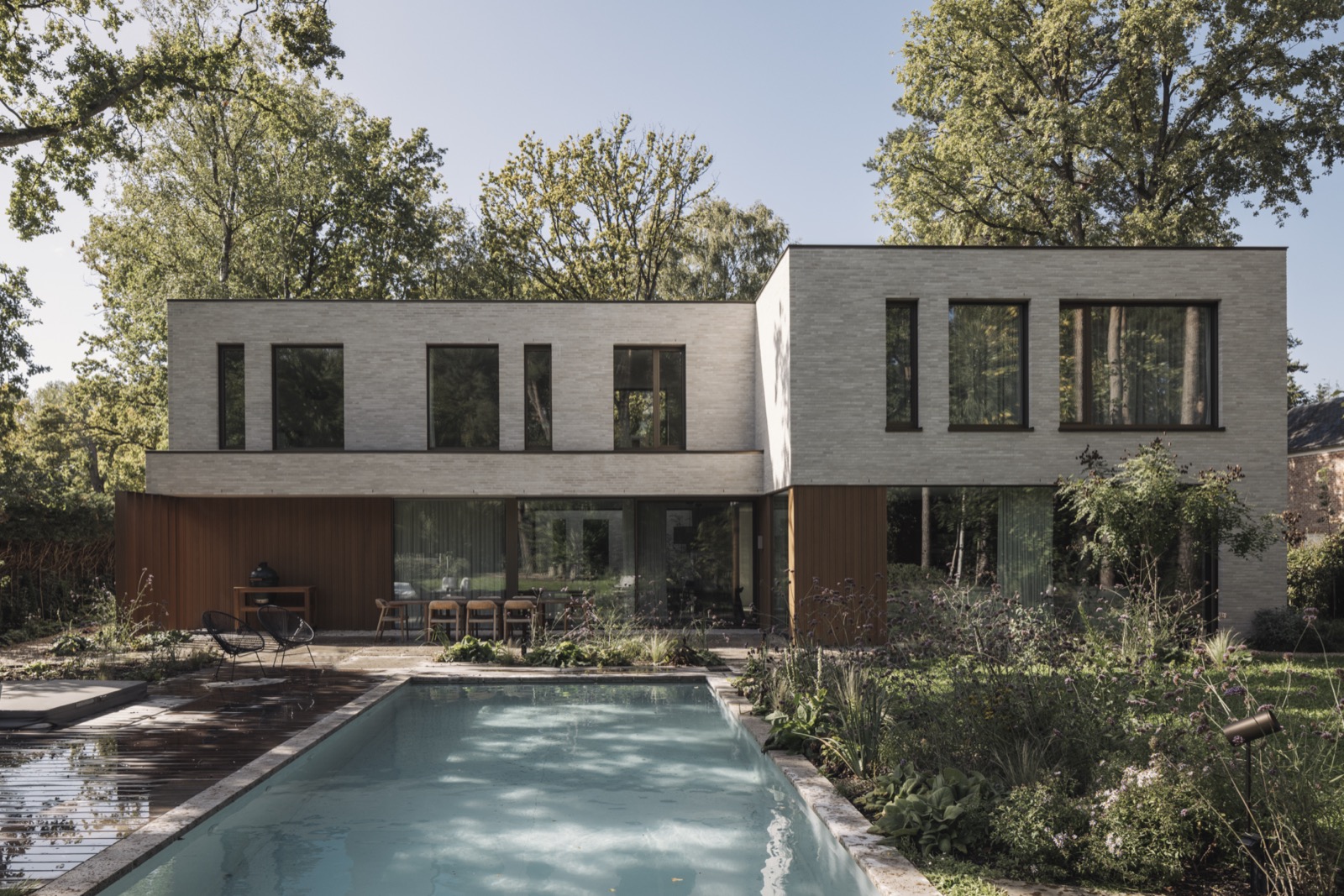 villa met luxe wandafwerking