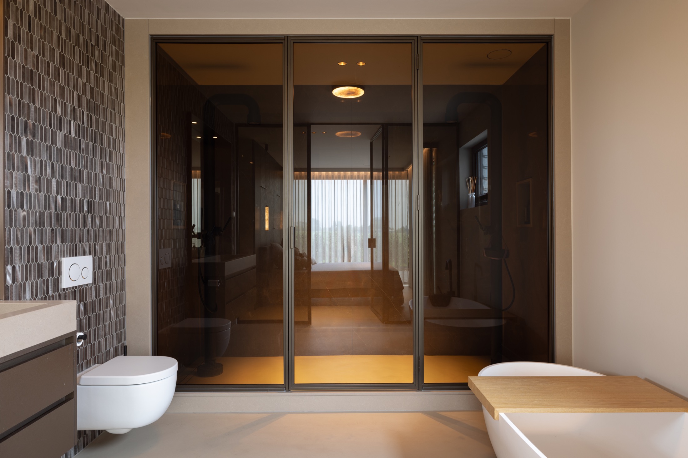 badkamer met luxe verlichting