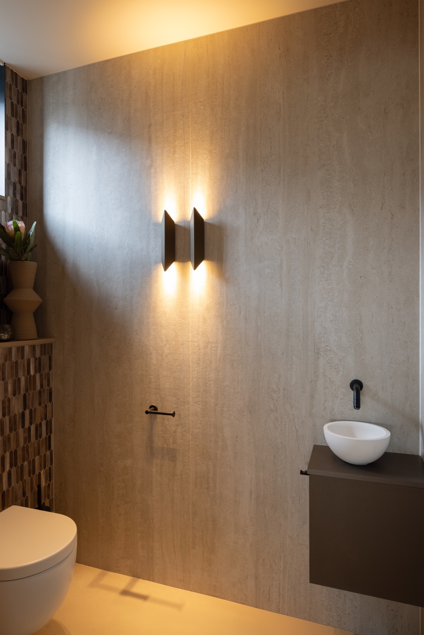 luxe wandverlichting in badkamer