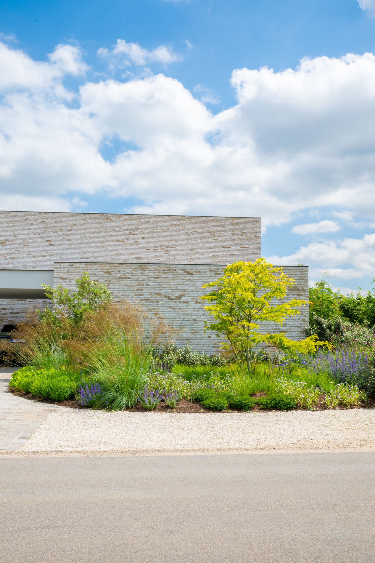 villa met moderne tuin