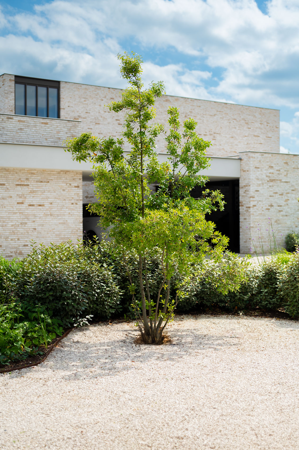 villa met luxe beplanting