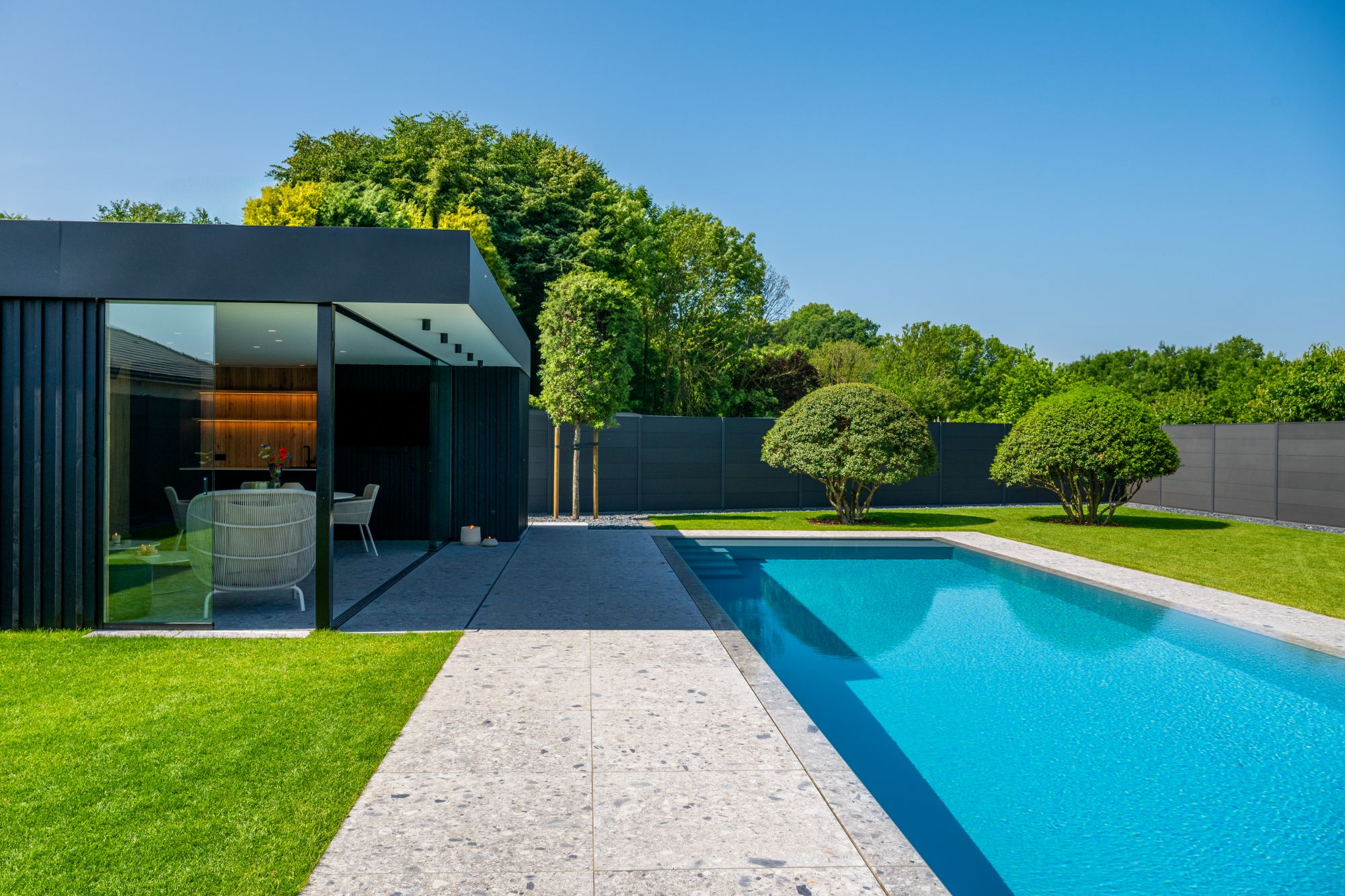 poolhouse in tuin