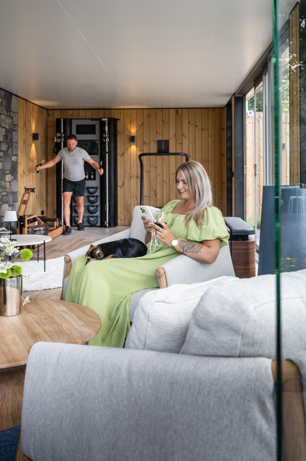 tuin met luxe tuinkamer