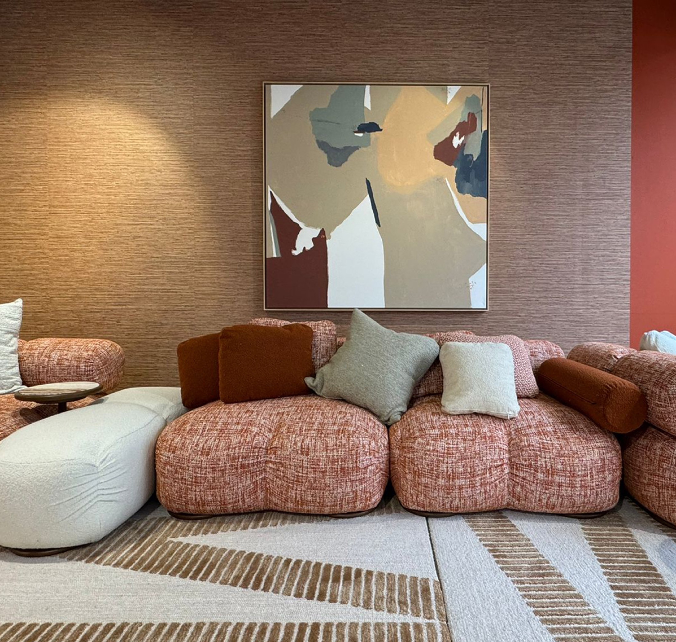 luxe wandkunst bij zithoek