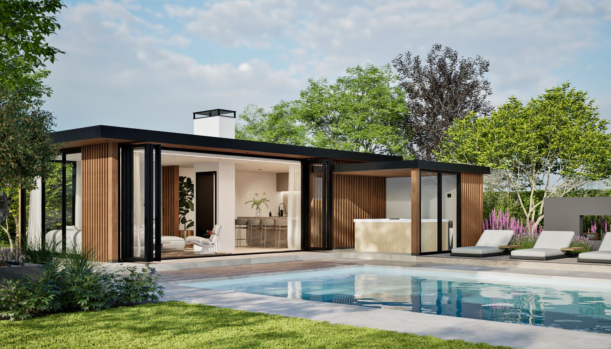 luxe poolhouse