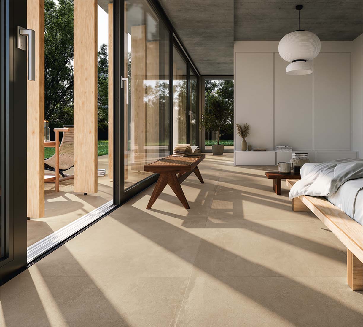 luxe tegels in slaapkamer
