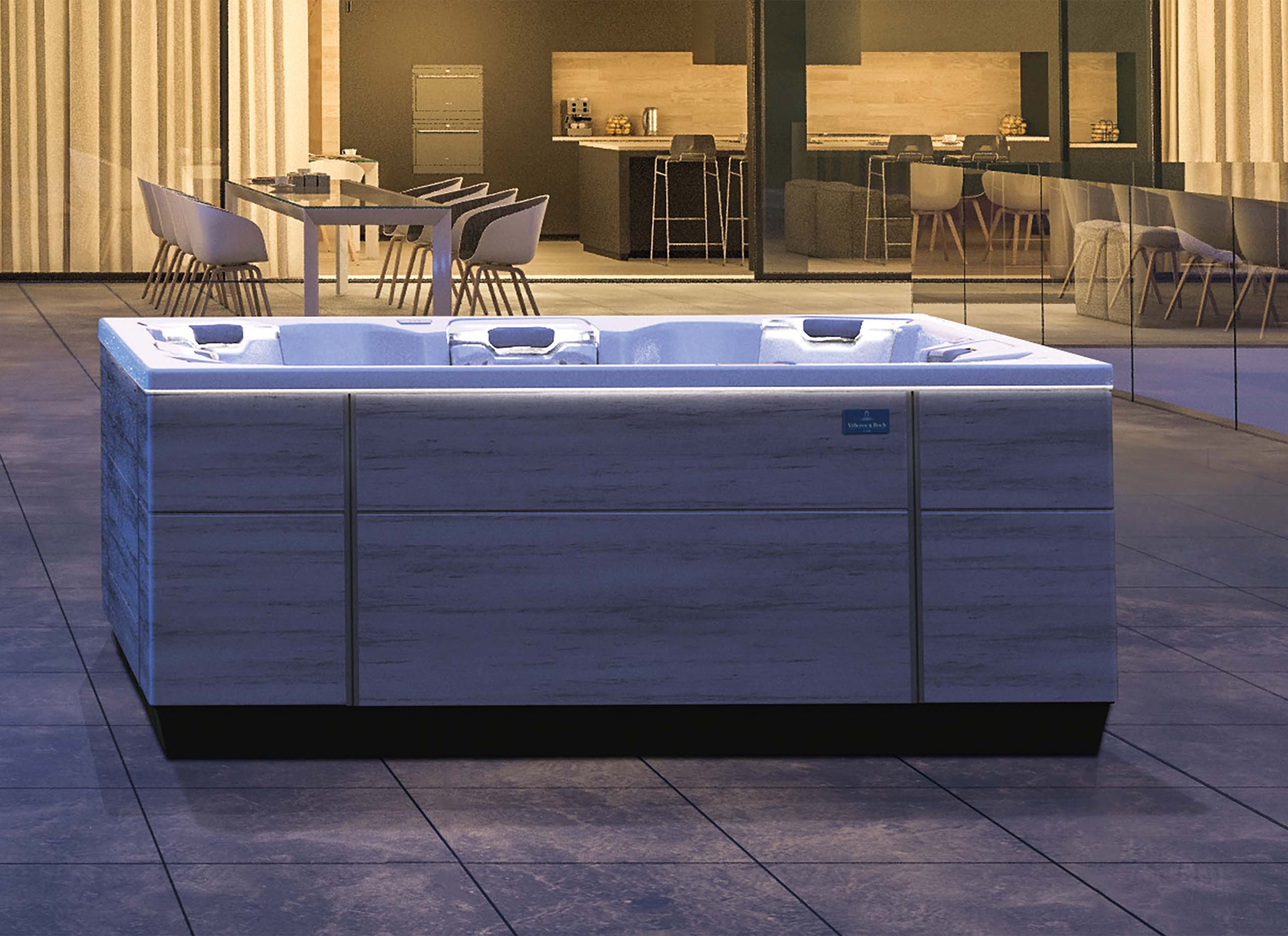 tuin met luxe spa