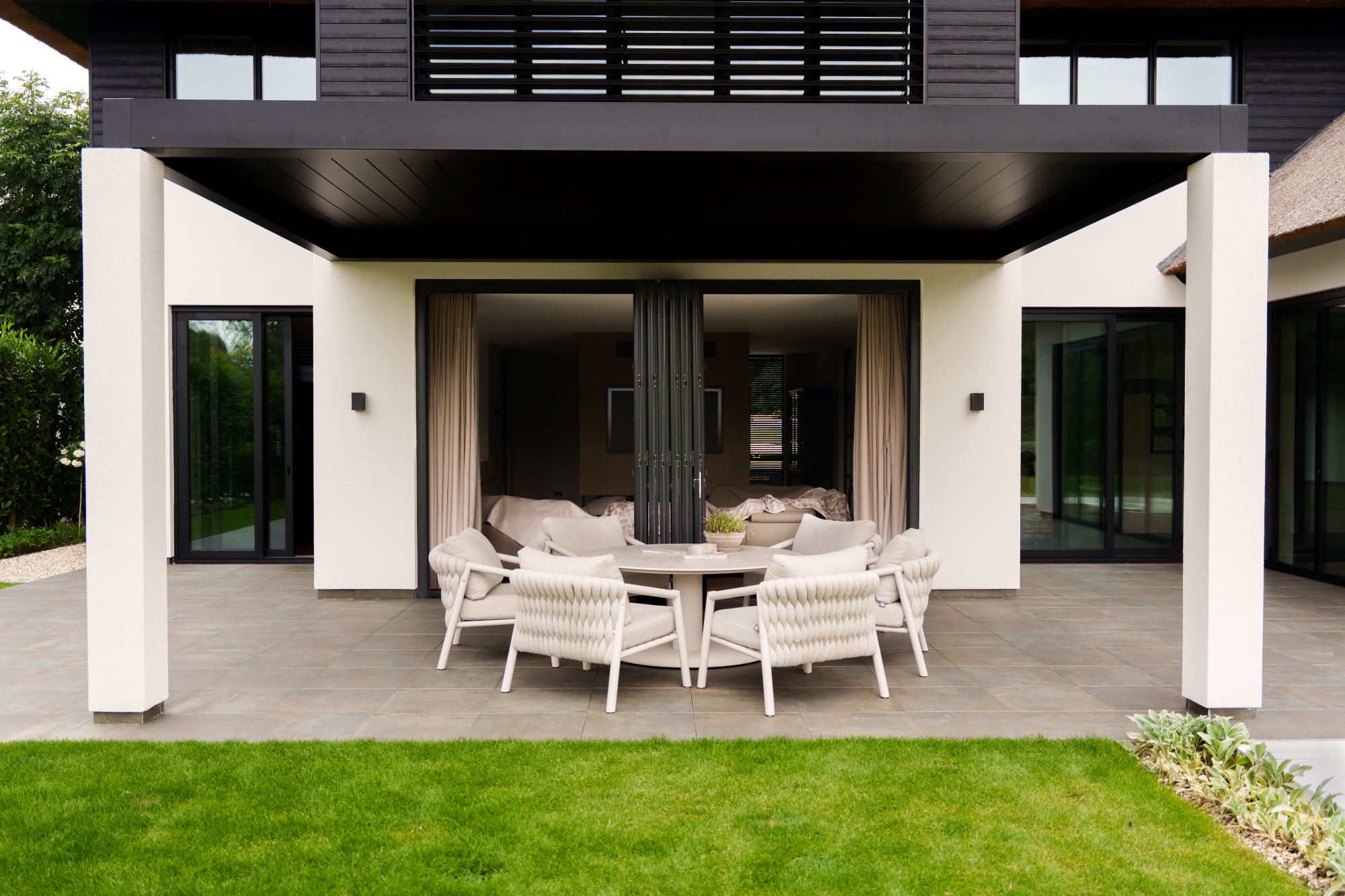 terras met vouwwanden