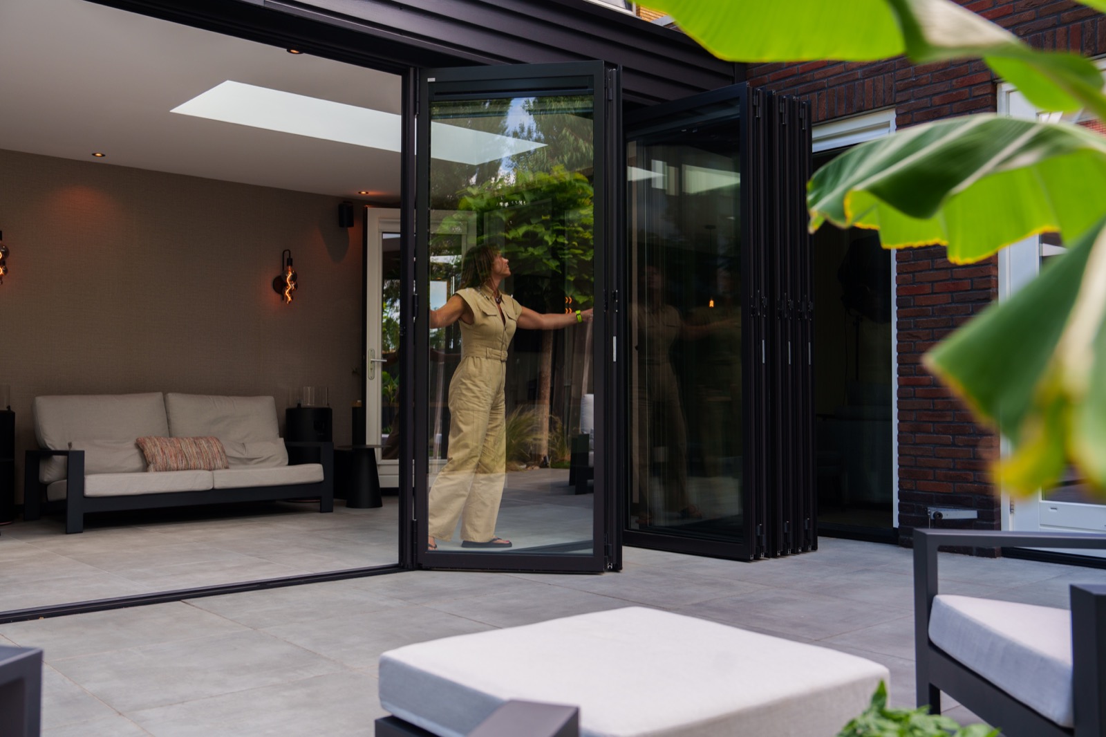 woning met opvouwbare pui