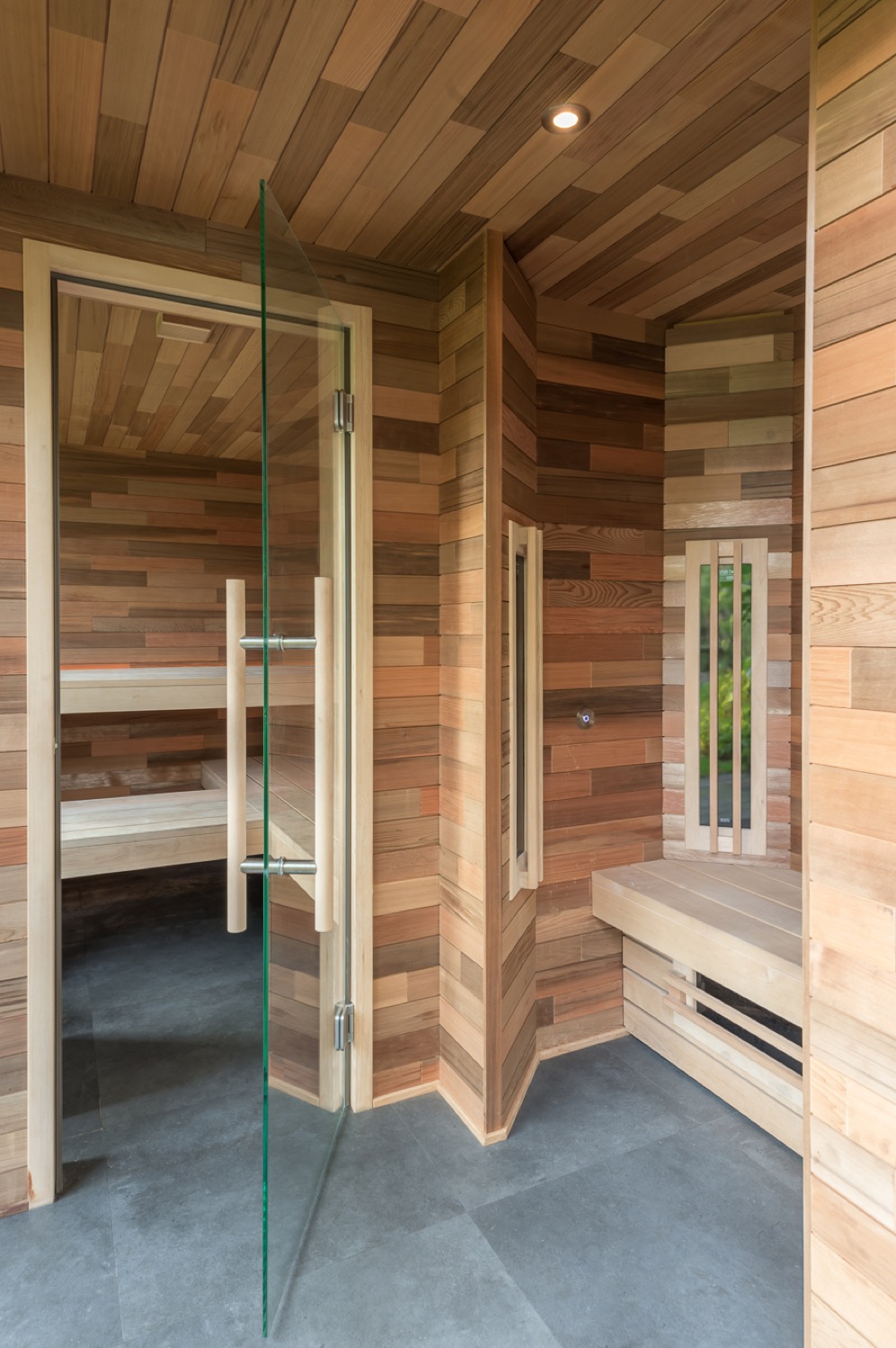 luxe sauna interieur