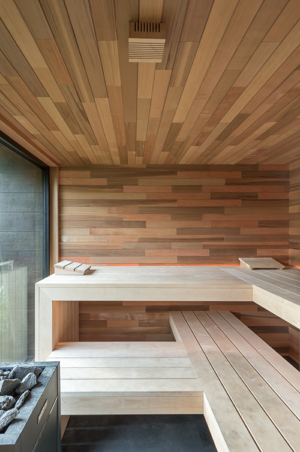 ligbedden in sauna