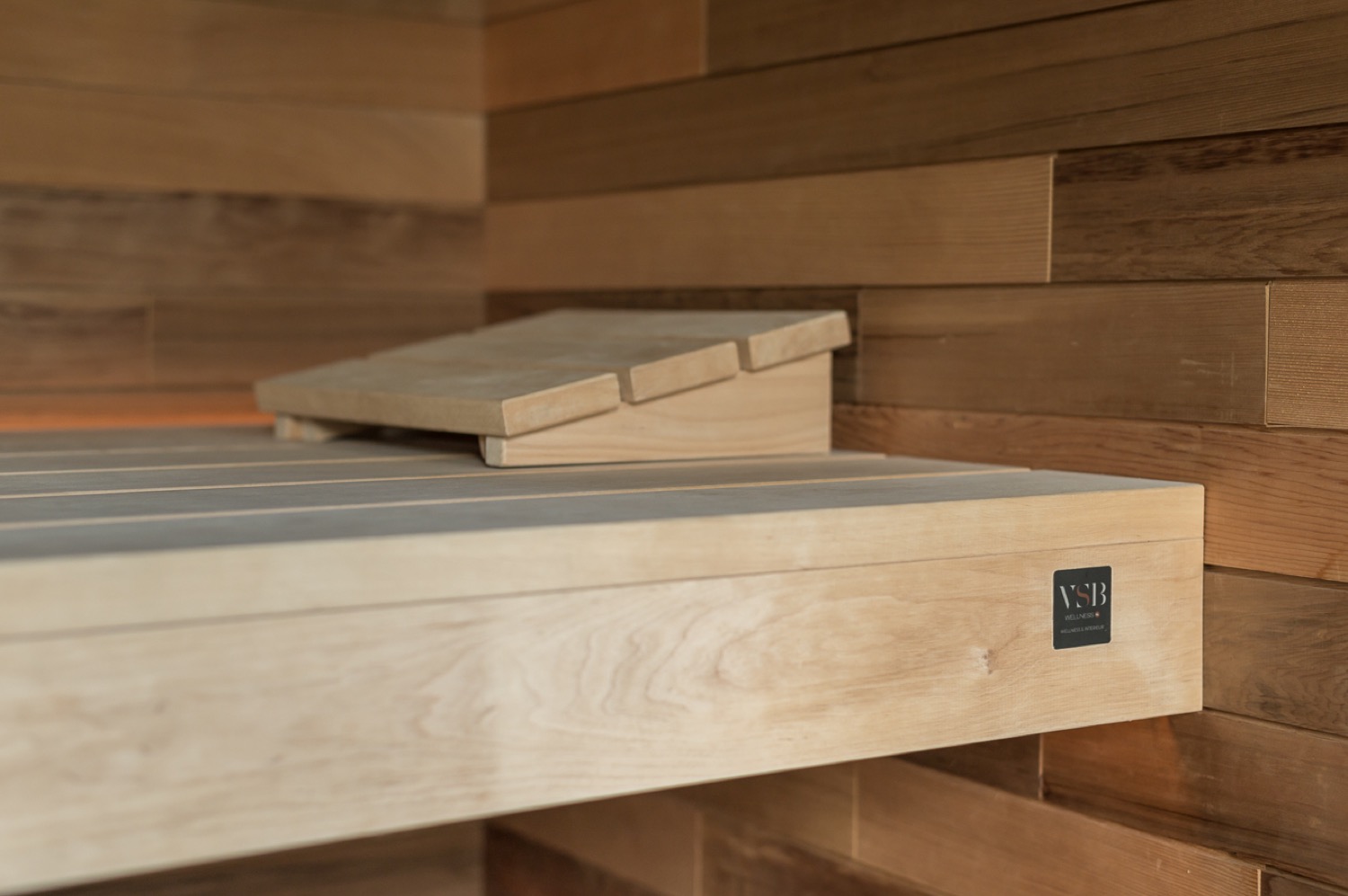 houten sauna ligbed