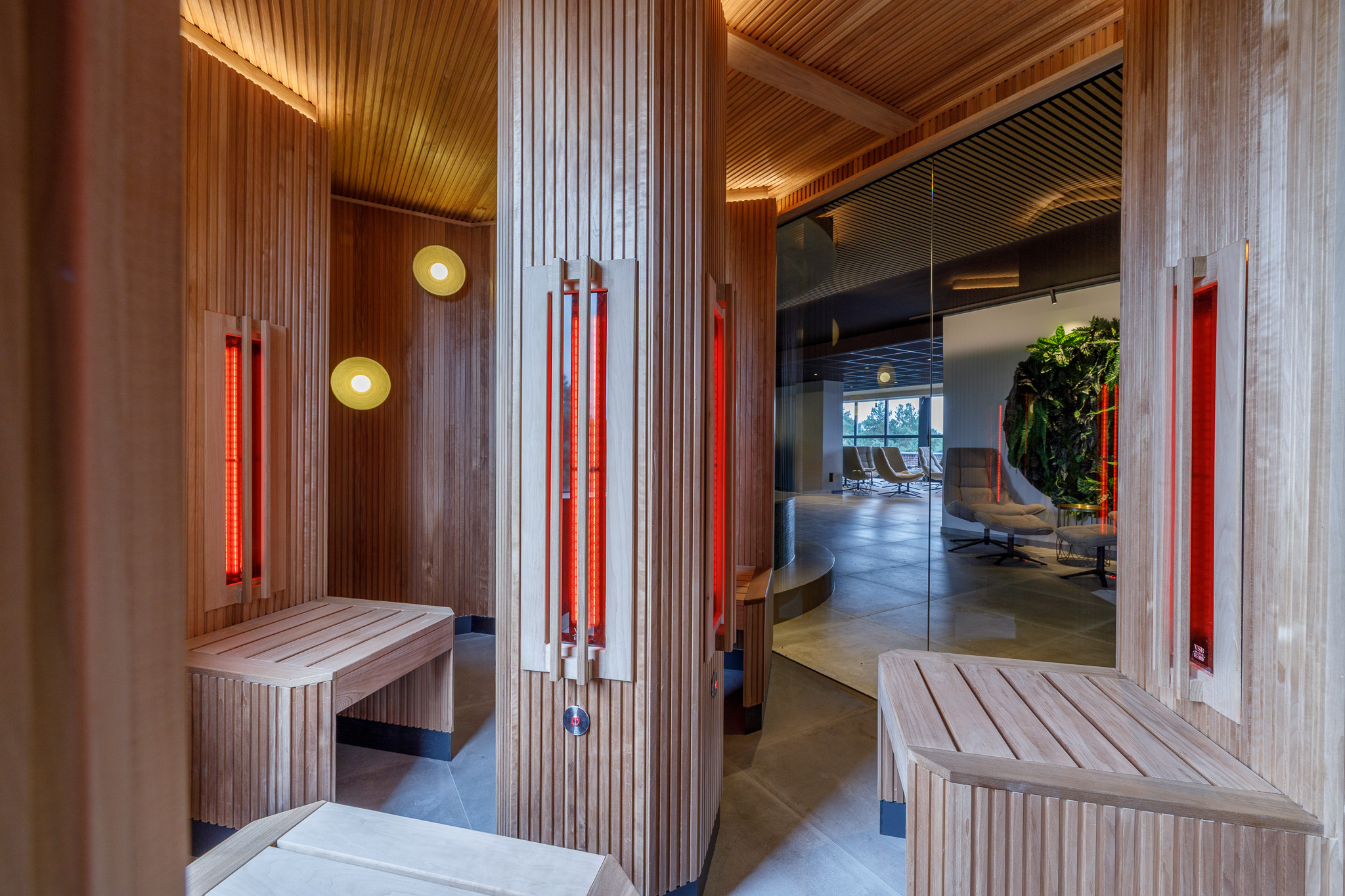 binnenkant infrarood sauna