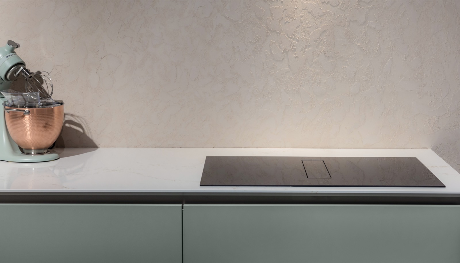 keuken met high-end werkbladafzuiging