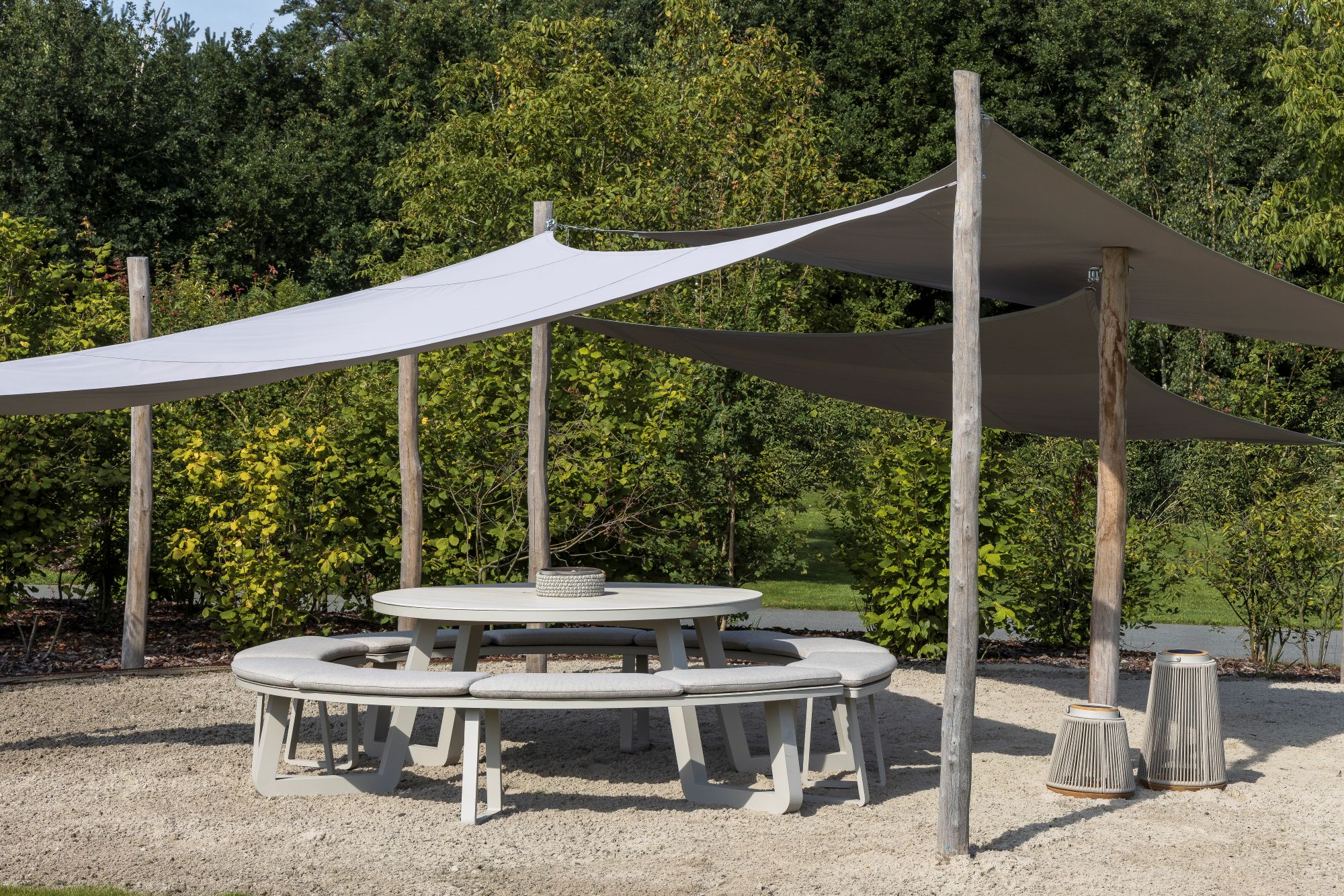 luxe ronde picknicktafel