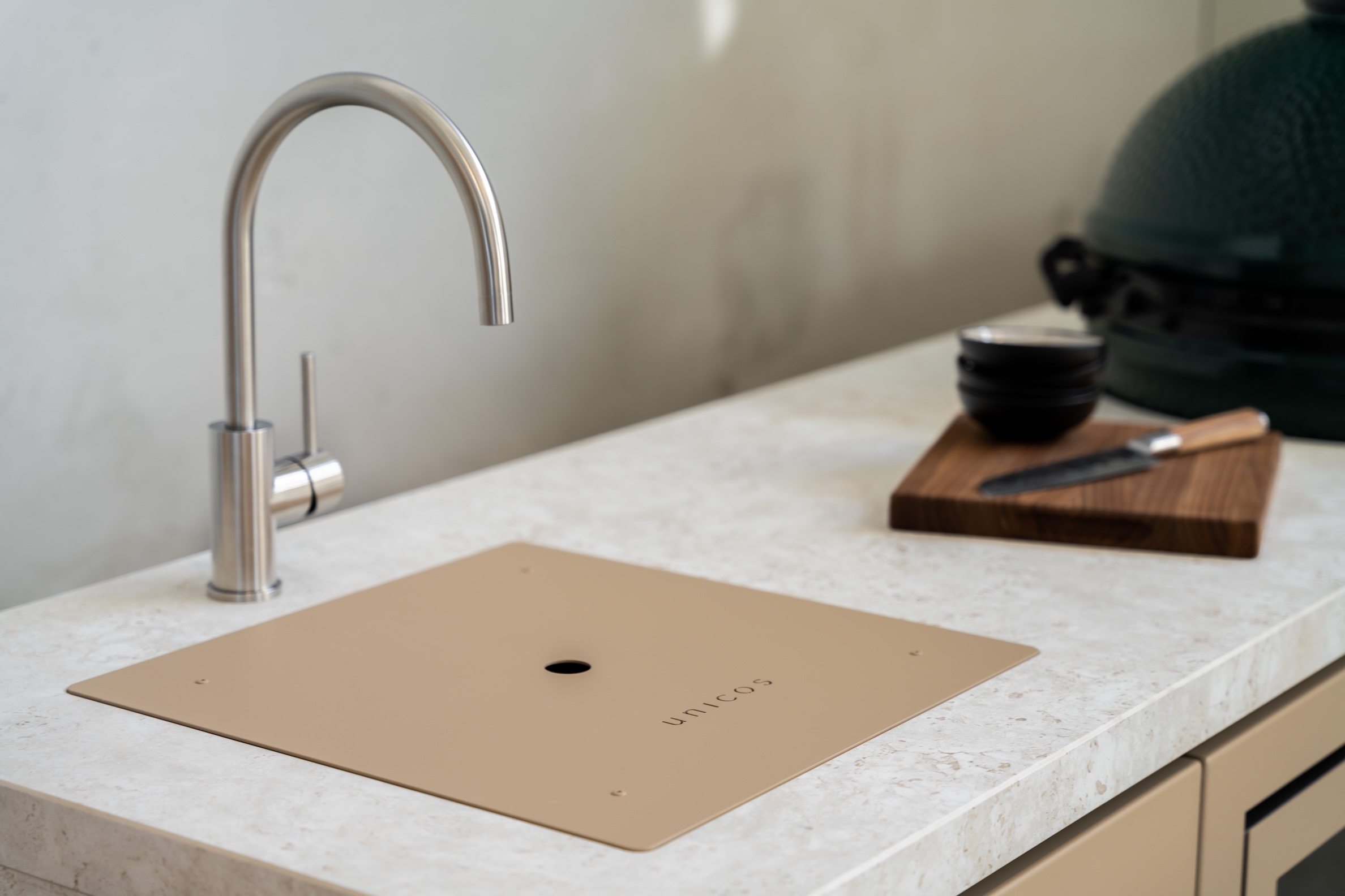 Luxe werkblad met kraan